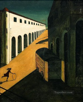 Misterio y melancolía de una calle 1914 Giorgio de Chirico Surrealismo metafísico. Pinturas al óleo